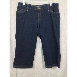 Metro 7 Women's Sz.16 Attention Dark Indigo Jean Capri Pants